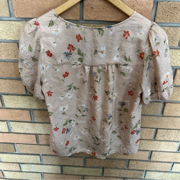Madewell Silk Pembroke Top in Seaside Floral Blouse Size XXS - Picture 4 of 6